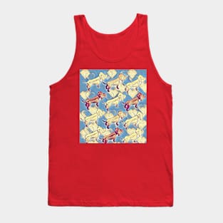 3D Golden Dogs Tank Top